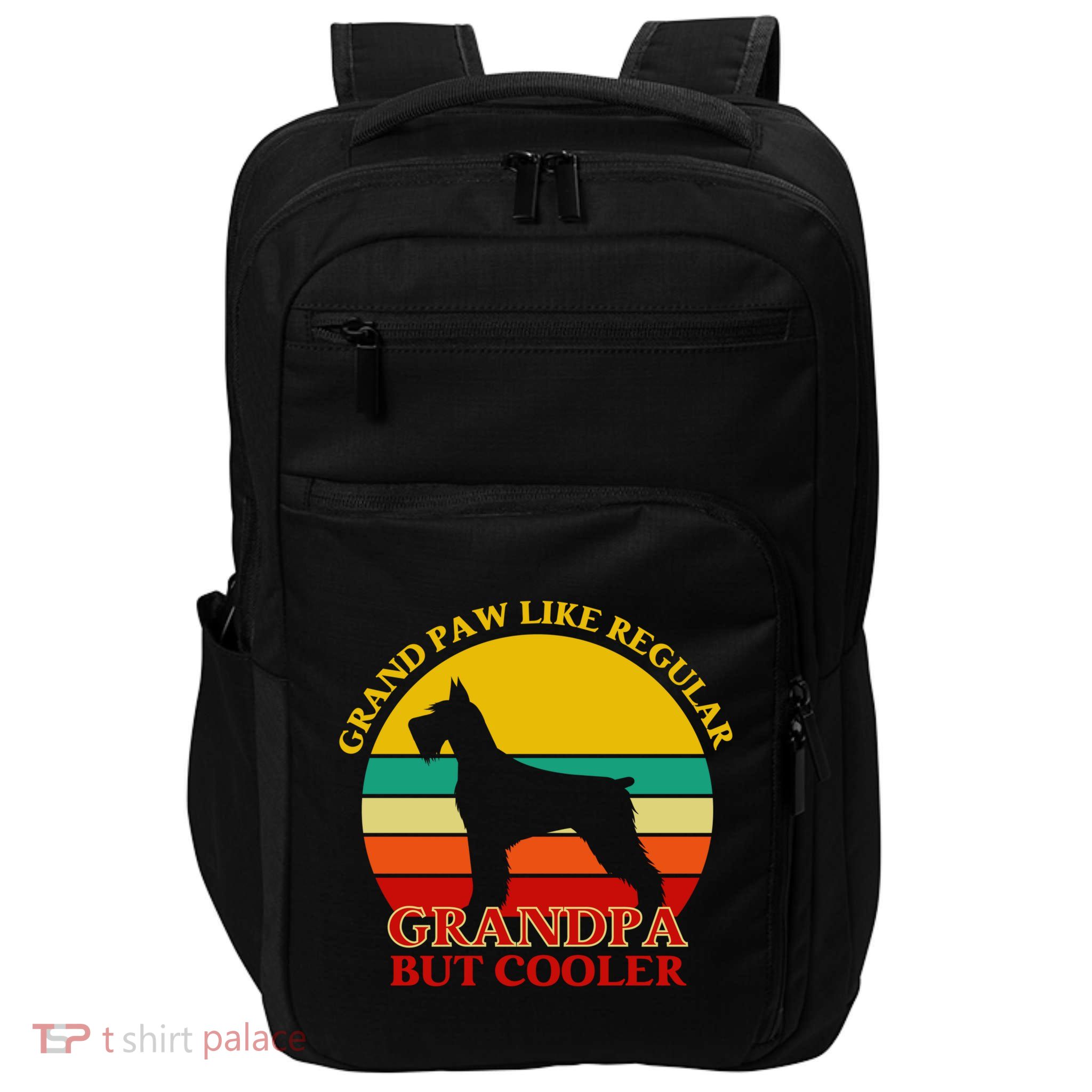 Grand Paw Like A Regular Grandpa But Cooler Funny Gift Father Day Gift Impact Tech Backpack