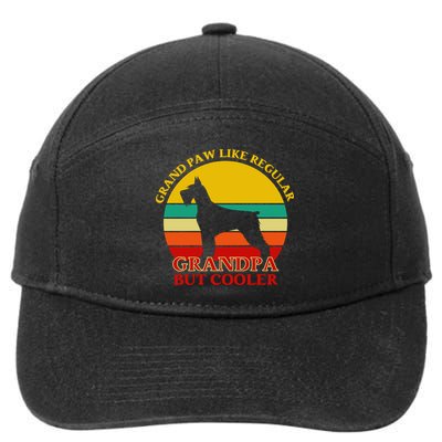 Grand Paw Like A Regular Grandpa But Cooler Funny Gift Father Day Gift 7-Panel Snapback Hat