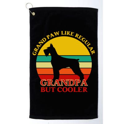 Grand Paw Like A Regular Grandpa But Cooler Funny Gift Father Day Gift Golf Towel