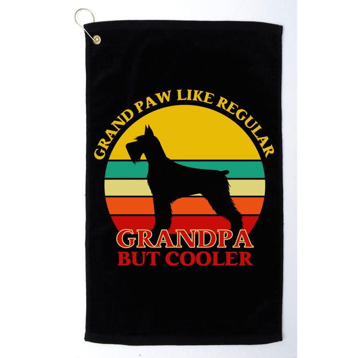 Grand Paw Like A Regular Grandpa But Cooler Funny Gift Father Day Gift Golf Towel