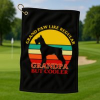 Grand Paw Like A Regular Grandpa But Cooler Funny Gift Father Day Gift Golf Towel
