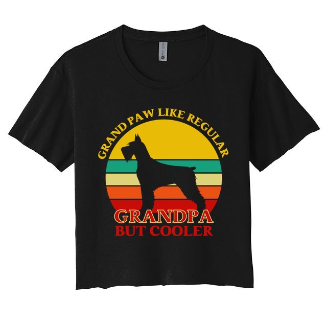 Grand Paw Like A Regular Grandpa But Cooler Funny Gift Father Day Gift Crop Top