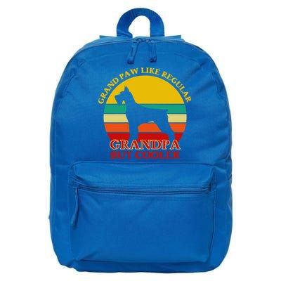 Grand Paw Like A Regular Grandpa But Cooler Funny Gift Father Day Gift 16 in Basic Backpack