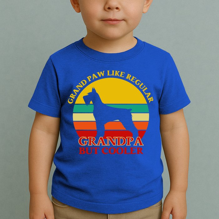 Grand Paw Like A Regular Grandpa But Cooler Funny Gift Father Day Gift Toddler T-Shirt