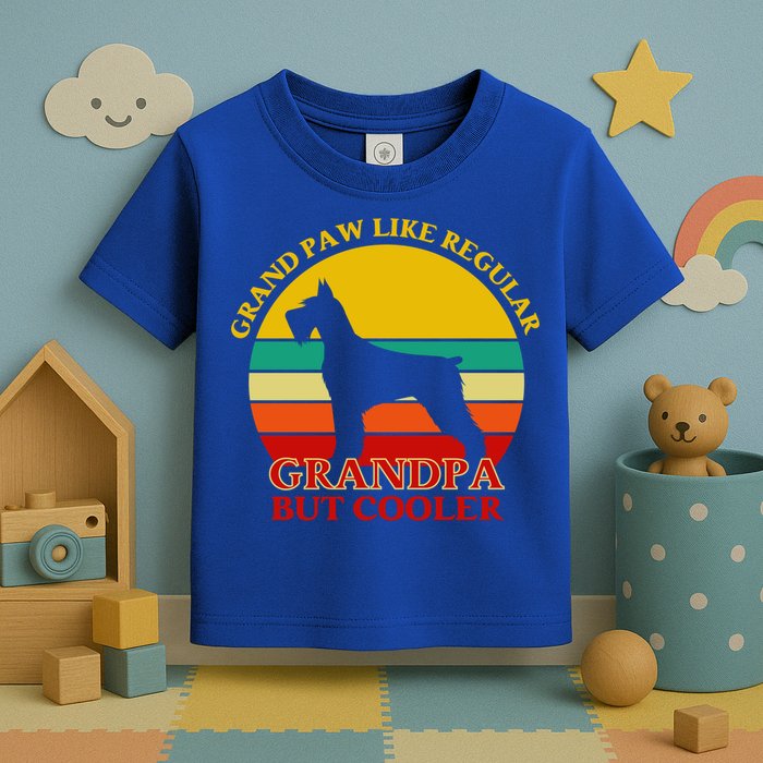 Grand Paw Like A Regular Grandpa But Cooler Funny Gift Father Day Gift Toddler T-Shirt