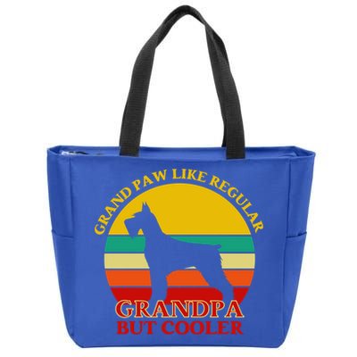 Grand Paw Like A Regular Grandpa But Cooler Funny Gift Father Day Gift Zip Tote Bag