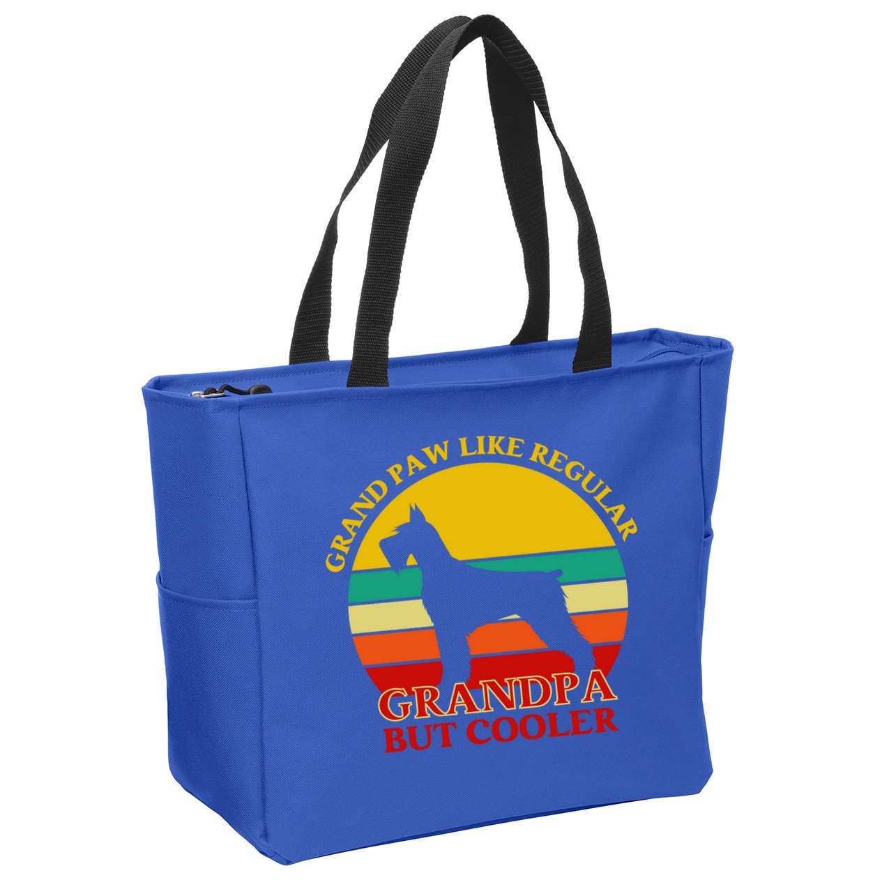 Grand Paw Like A Regular Grandpa But Cooler Funny Gift Father Day Gift Zip Tote Bag