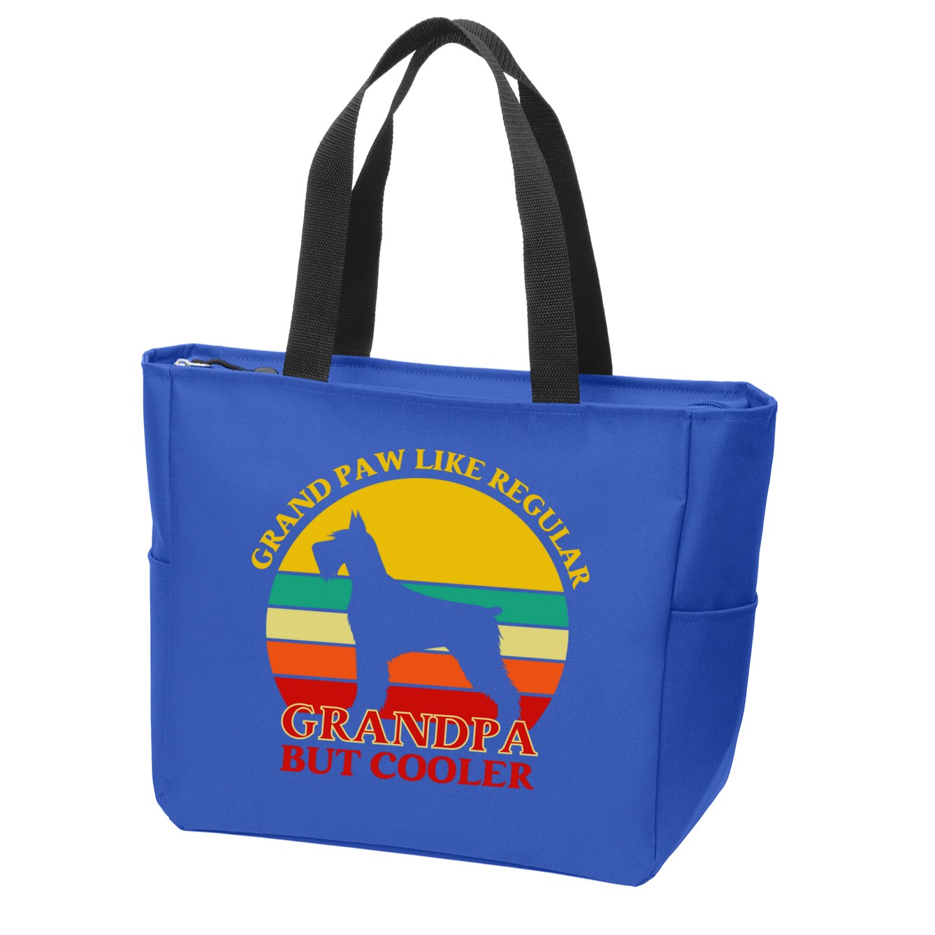 Grand Paw Like A Regular Grandpa But Cooler Funny Gift Father Day Gift Zip Tote Bag