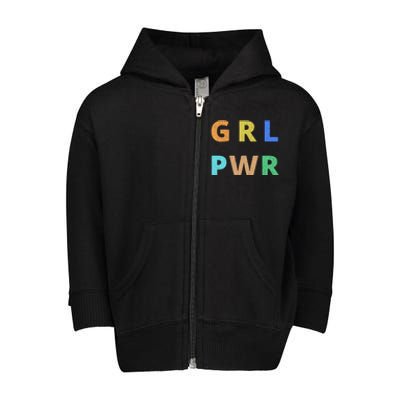 Girl Power Logo Toddler Zip Fleece Hoodie