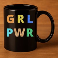 Girl Power Logo 11oz C Handle Ceramic Mug