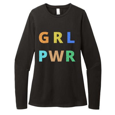 Girl Power Logo Womens CVC Long Sleeve Shirt