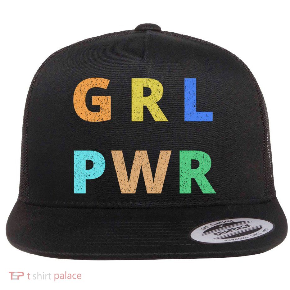 Girl Power Logo Flat Bill Trucker Hat