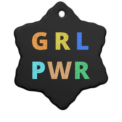 Girl Power Logo Ceramic Star Ornament