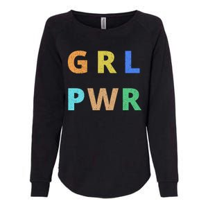 Girl Power Logo Womens California Wash Sweatshirt