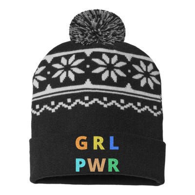 Girl Power Logo USA-Made Snowflake Beanie