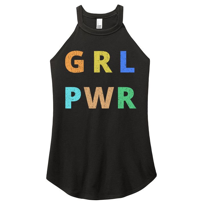 Girl Power Logo Women's Perfect Tri Rocker Tank
