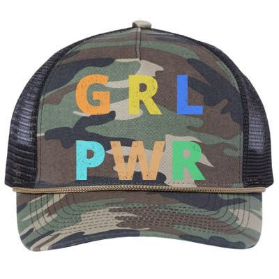 Girl Power Logo Retro Rope Trucker Hat Cap