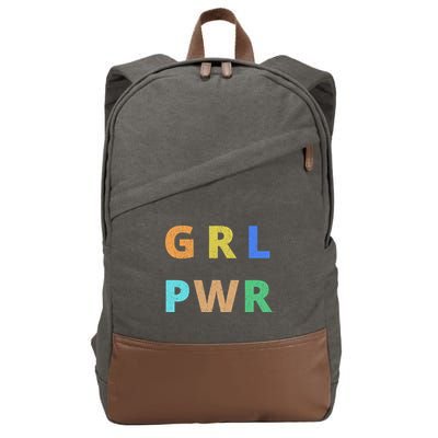 Girl Power Logo Cotton Canvas Backpack