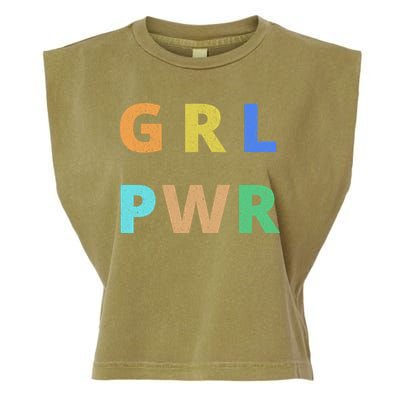 Girl Power Logo Garment-Dyed Women's Muscle Tee