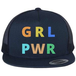 Girl Power Logo Flat Bill Trucker Hat