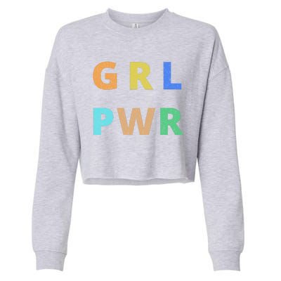 Girl Power Logo Cropped Pullover Crew