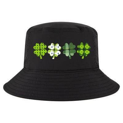 Green Plaid Leopard Shamrock Cute St Patricks Day Lucky Gift Cool Comfort Performance Bucket Hat