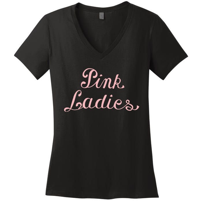 Grease P.I.N.K Ladies Women's V-Neck T-Shirt