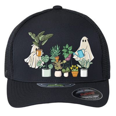 Ghost Plant Lady Halloween Plants Flexfit Unipanel Trucker Cap