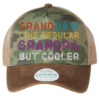 Grand Paw Like A Regular Grandpa But Cooler Cool Gift Father Day Cute Gift Legacy Tie Dye Trucker Hat