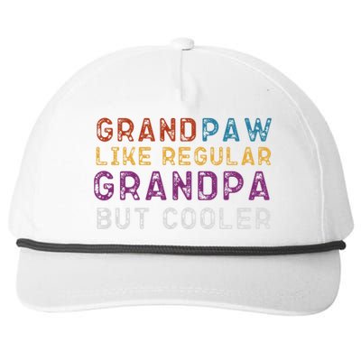 Grand Paw Like A Regular Grandpa But Cooler Cool Gift Father Day Cute Gift Snapback Five-Panel Rope Hat