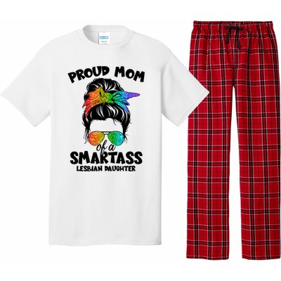 Great Proud Mom Of A Smartass Lesbian Daughter Lgbtq Pride Gift Pajama Set