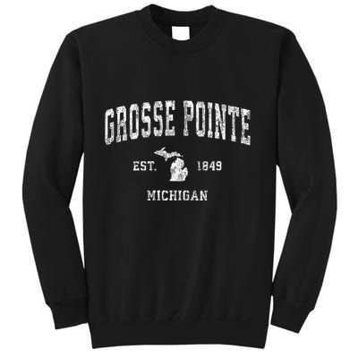 Grosse Pointe Michigan Mi Vintage Athletic Sports Design Sweatshirt