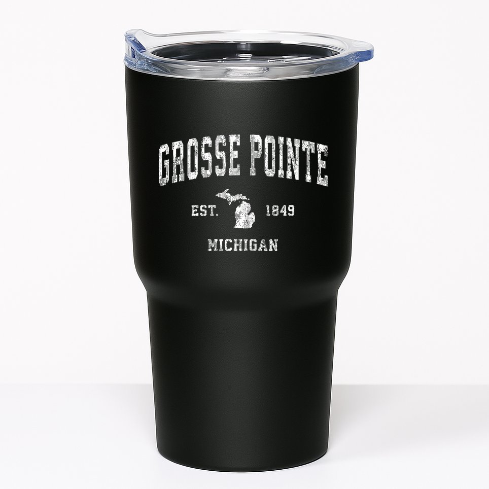 Grosse Pointe Michigan Mi Vintage Athletic Sports Design Tumbler