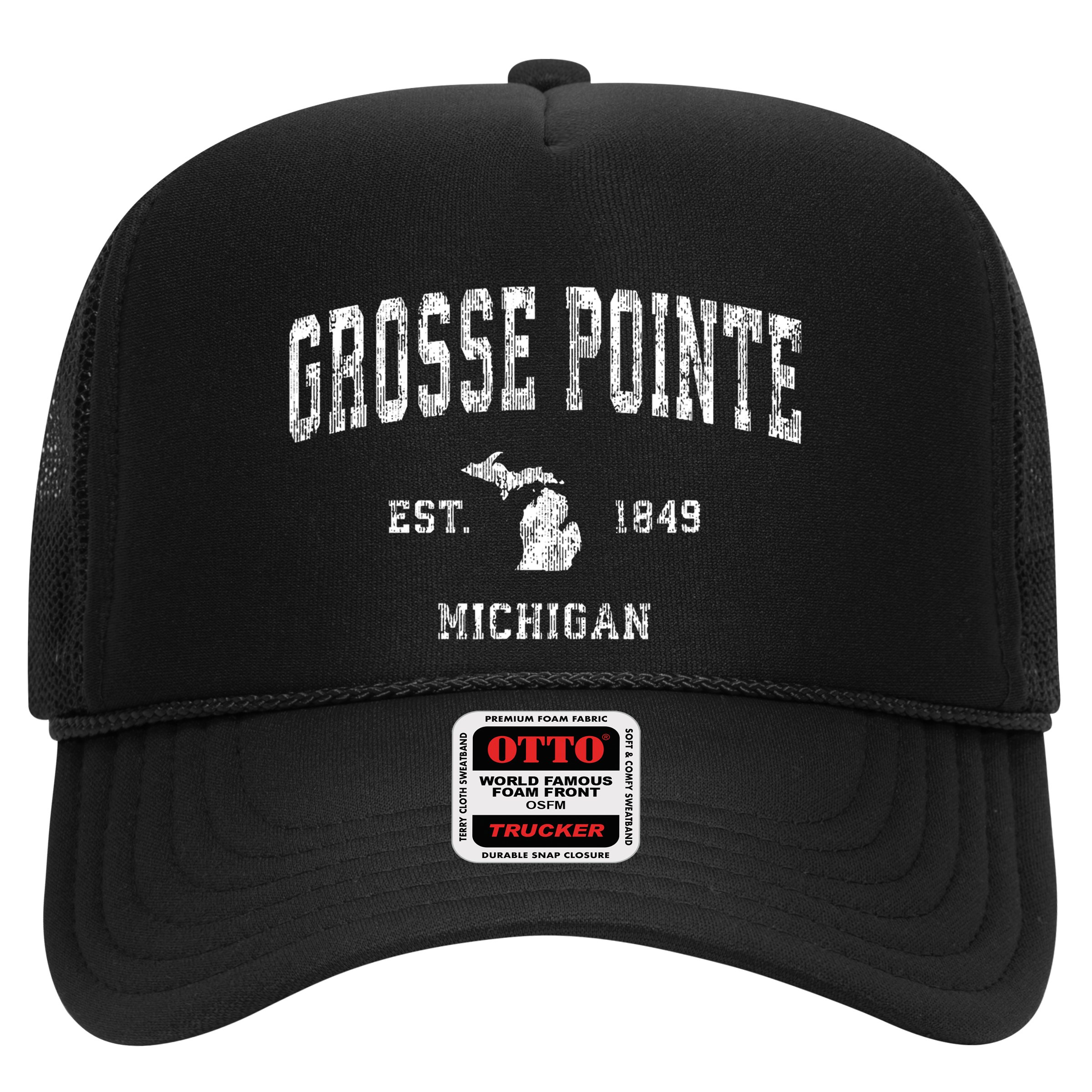 Grosse Pointe Michigan Mi Vintage Athletic Sports Design Hat