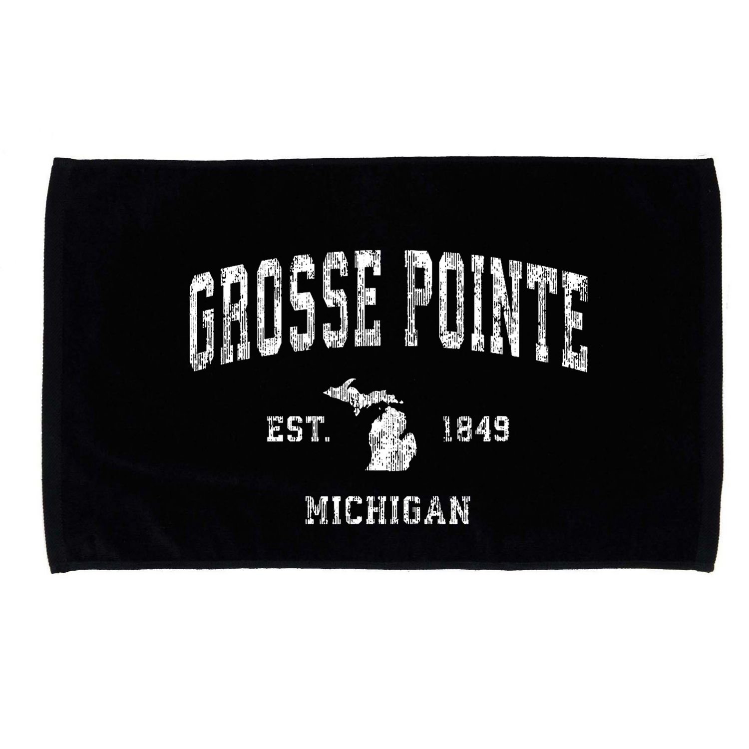 Grosse Pointe Michigan Mi Vintage Athletic Sports Design Microfiber Hand Towel