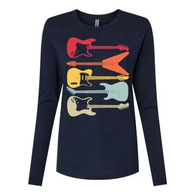 Guitar Player Music Lovers Womens Cotton Relaxed Long Sleeve T-Shirt