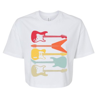 Guitar Player Music Lovers Bella+Canvas Jersey Crop Tee