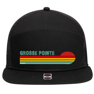 Grosse Pointe Michigan 7 Panel Mesh Trucker Snapback Hat
