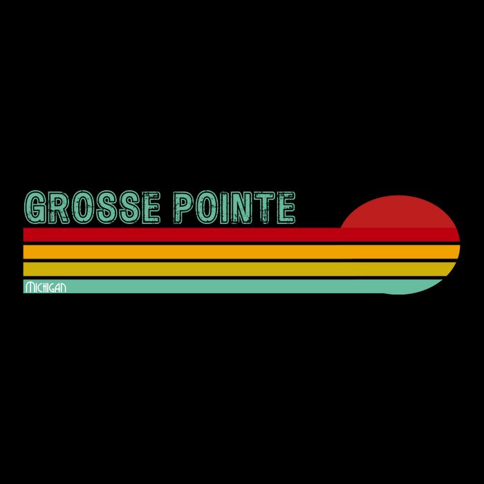 Grosse Pointe Michigan Cropped Pullover Crew