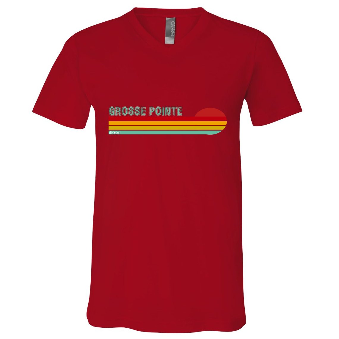 Grosse Pointe Michigan V-Neck T-Shirt
