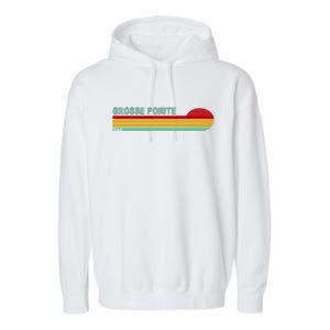 Grosse Pointe Michigan Garment-Dyed Fleece Hoodie