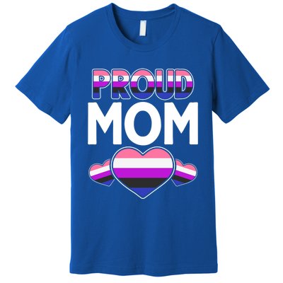 Genderfluid Proud Mom Hu Rights Queer Pride Month Lgbt Great Gift Premium T-Shirt