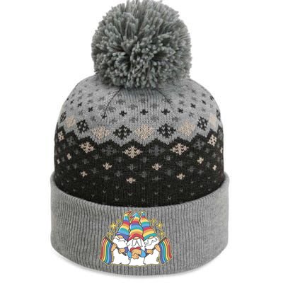 Gnomes Pride Month LGBTQ The Baniff Cuffed Pom Beanie