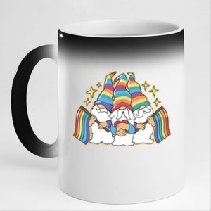 Gnomes Pride Month LGBTQ 11oz Black Color Changing Mug