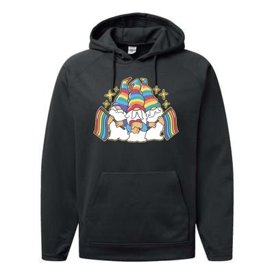 Gnomes Pride Month LGBTQ Performance Fleece Hoodie