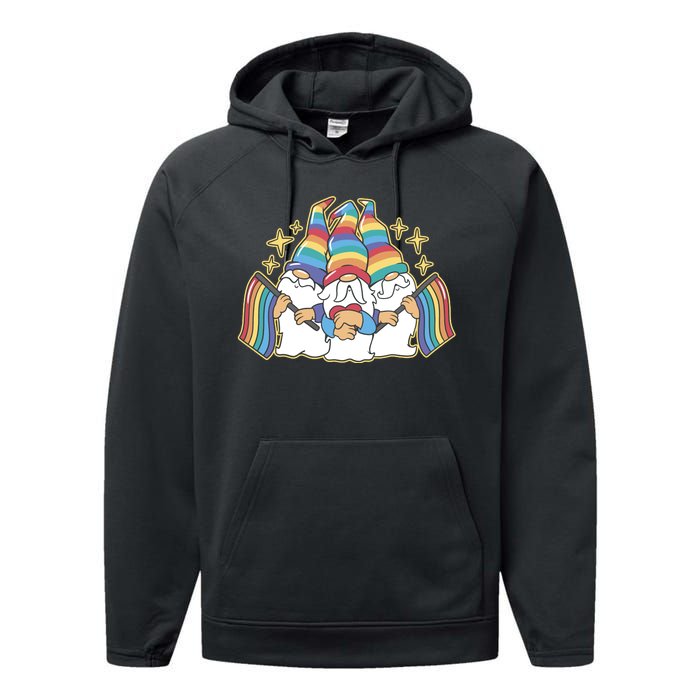 Gnomes Pride Month LGBTQ Performance Fleece Hoodie