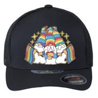 Gnomes Pride Month LGBTQ Flexfit Unipanel Trucker Cap