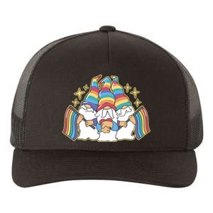 Gnomes Pride Month LGBTQ Yupoong Adult 5-Panel Trucker Hat