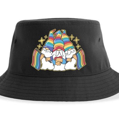 Gnomes Pride Month LGBTQ Sustainable Bucket Hat