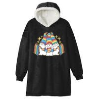 Gnomes Pride Month LGBTQ Hooded Wearable Blanket